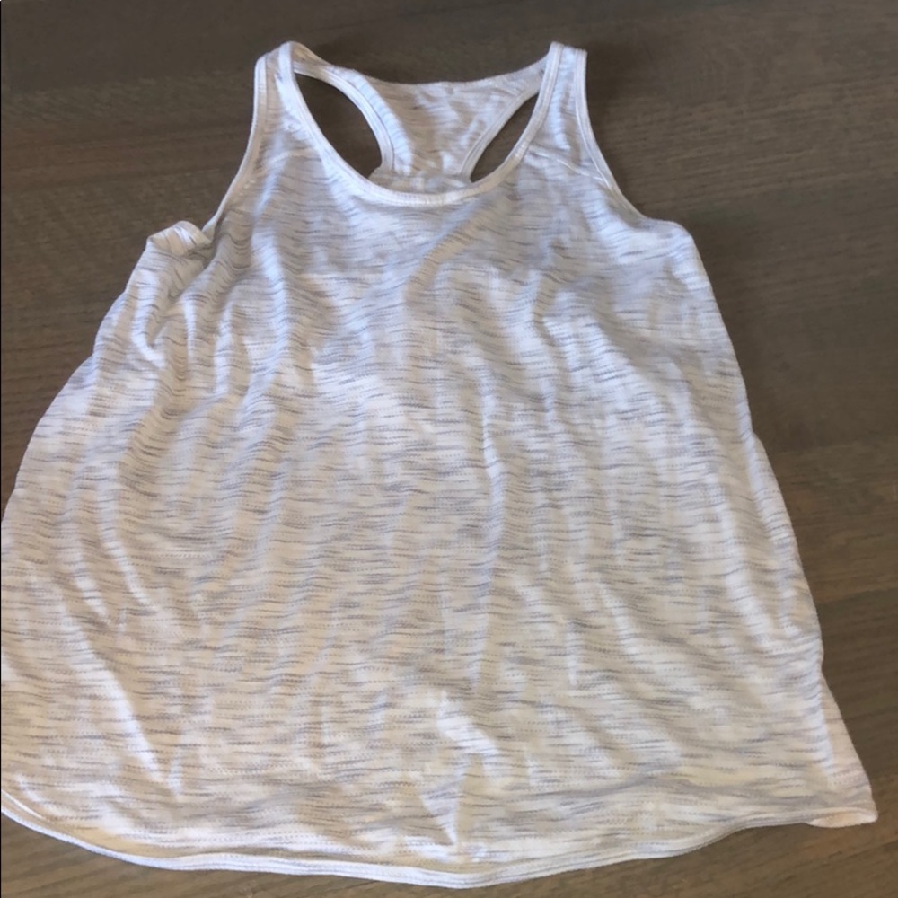 lululemon grey and white tank size 4